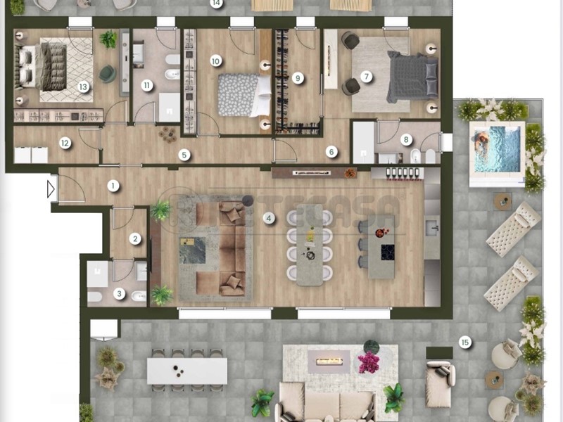 Appartamento in Vendita a Vicenza, 470'000&euro;, 236 m², con Box