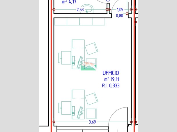 Ufficio in Affitto a Ravenna, 500€, 75 m²