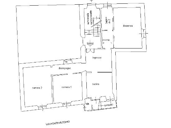 Appartamento in Vendita a Isola del Cantone, 17'100€, 121 m²