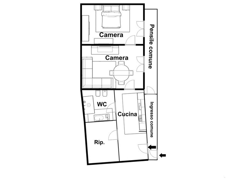 Bilocale in Vendita a Napoli, 170'000€, 80 m²