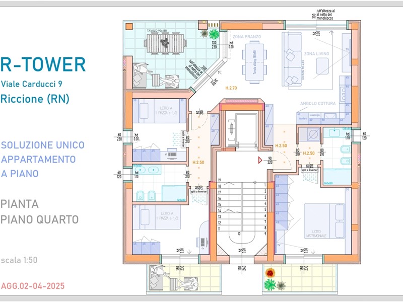Quadrilocale in Vendita a Riccione, 1'050'000€, 120 m²