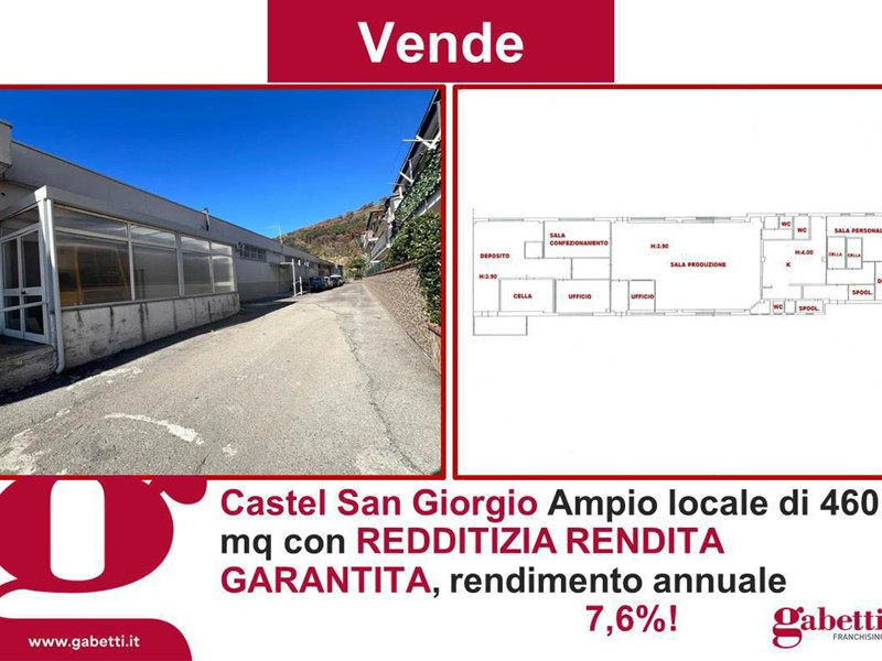 Negozio in Vendita a Castel San Giorgio, 570'000€, 460 m²
