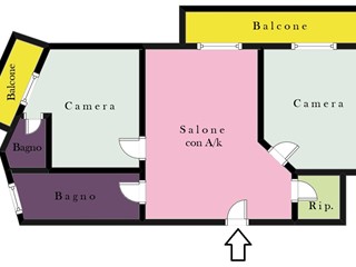 Trilocale in Vendita a Roma, 218'000€, 72 m²