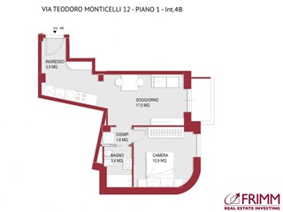 Bilocale in Vendita a Roma, 370'000€, 47 m²