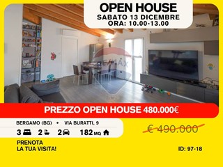 Attico in Vendita a Bergamo, 489'000&euro;, 182 m²