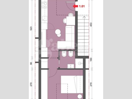 Bilocale in Vendita a Bologna, 180'000€, 35 m²