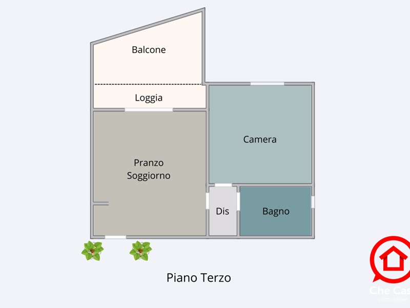 Bilocale in Vendita a Cesena, zona Centrale, 185'000€, 58 m², arredato