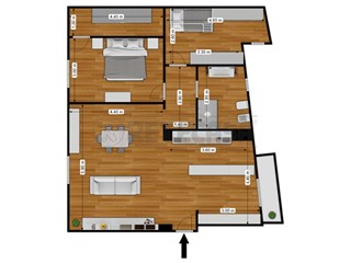 Trilocale in Vendita a Bisceglie, zona C.so Umberto, 140'000€, 90 m²