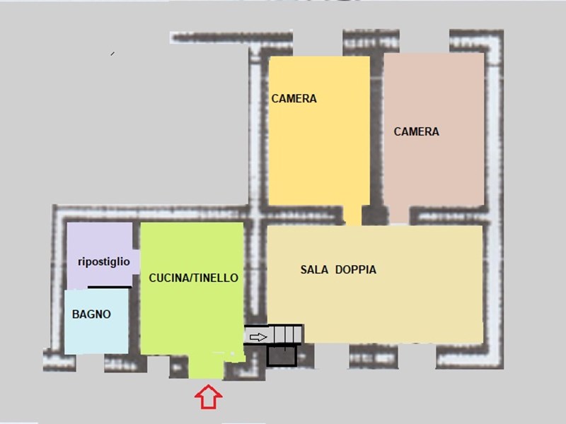 Trilocale in Vendita a Chiusdino, 75'000€, 78 m²