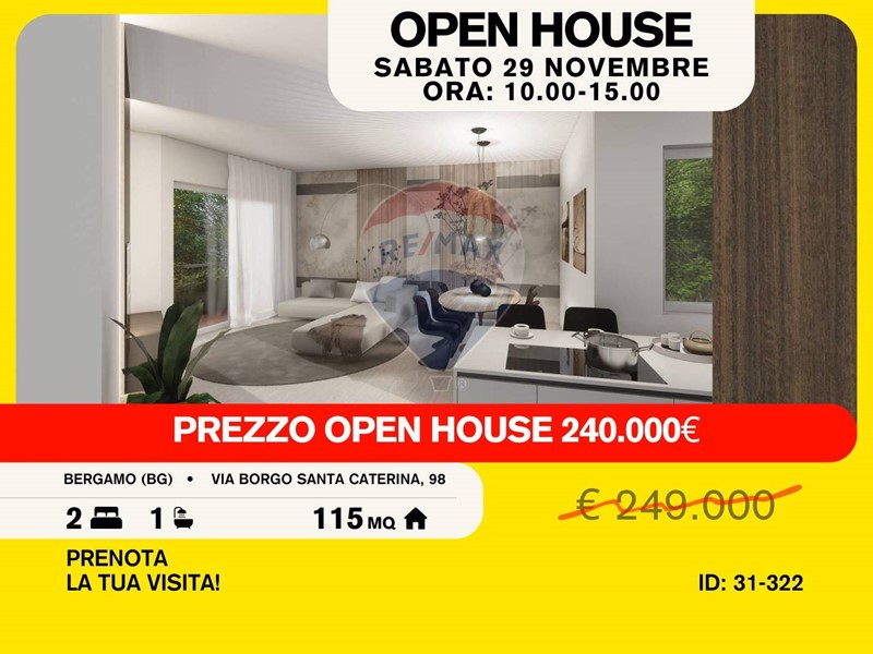 Trilocale in Vendita a Bergamo, 240'000€, 115 m²