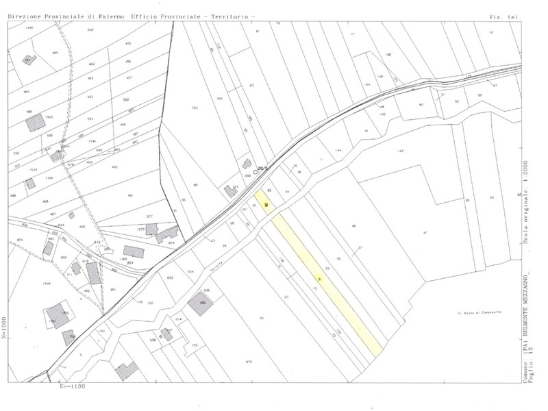 Terreno agricolo in Vendita a Belmonte Mezzagno, 13'000€, 2400 m²