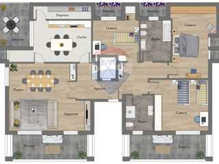 Attico in Vendita a Gattatico, 180'000€, 192 m²