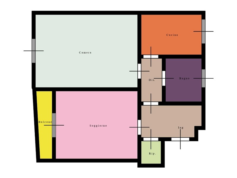 Bilocale in Vendita a Roma, 197'000€, 64 m²