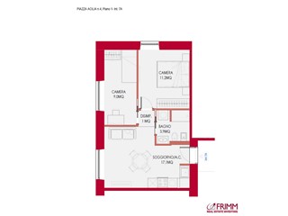 Trilocale in Vendita a Roma, 420'000€, 51 m²
