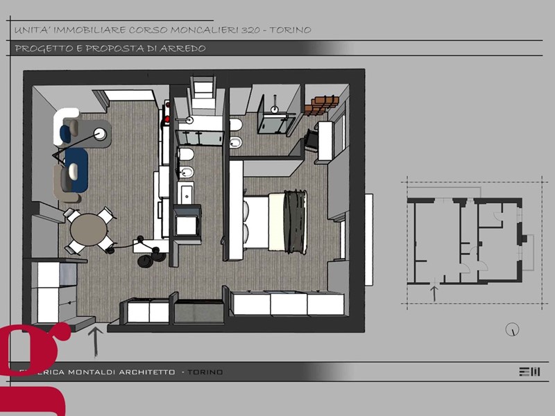 Bilocale in Vendita a Torino, 192'000€, 62 m²