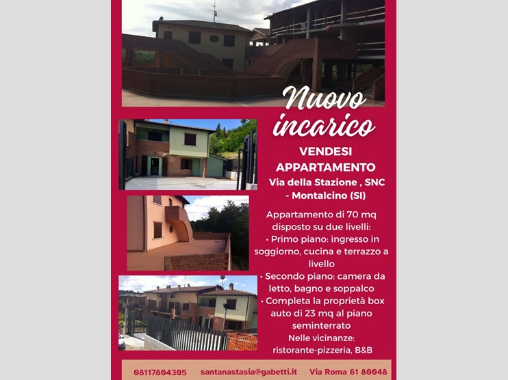 Trilocale in Vendita a Montalcino, 90'000€, 70 m²