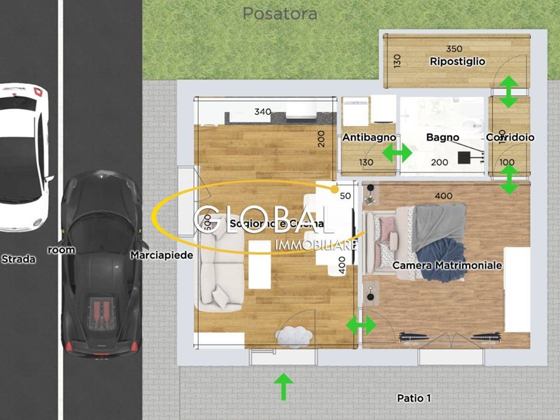 Bilocale in Vendita a Ancona, 115'000€, 55 m²