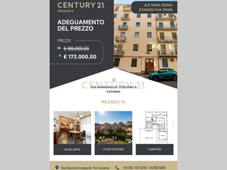 Appartamento in Vendita a Catania, 173'000&euro;, 159 m²