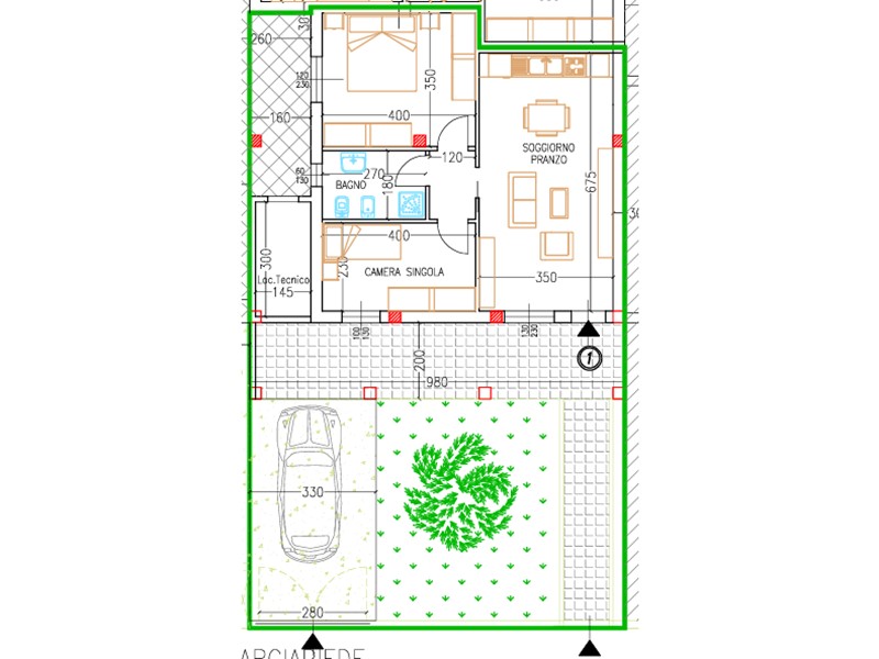 Villa bifamiliare in Vendita a Grosseto, zona Roselle, 245'000&euro;, 70 m²