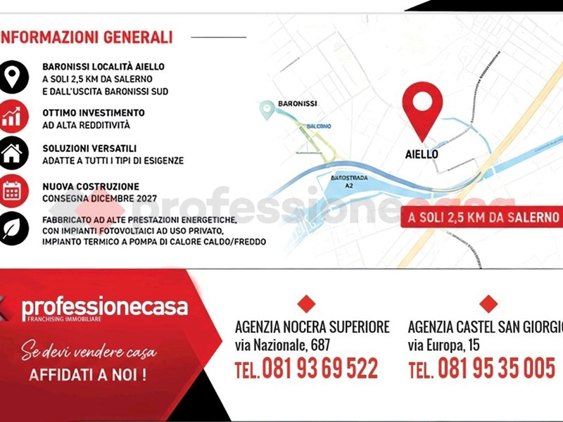 Bilocale in Vendita a Baronissi, 155'000&euro;, 55 m²