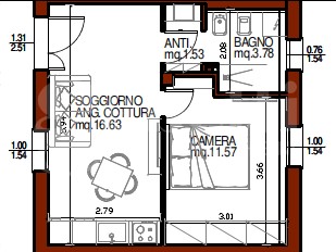 Bilocale in Vendita a Bologna, 175'000€, 40 m²