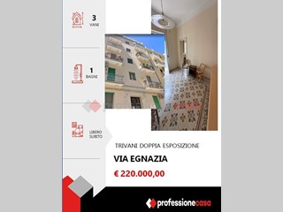 Trilocale in Vendita a Bari, 220'000€, 85 m²