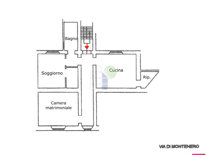 Trilocale in Vendita a Livorno, zona Montenero, 168'000€, 86 m²