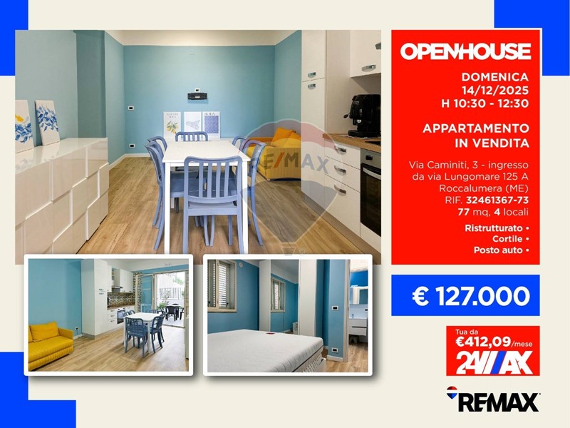 Quadrilocale in Vendita a Roccalumera, 127'000&euro;, 77 m²
