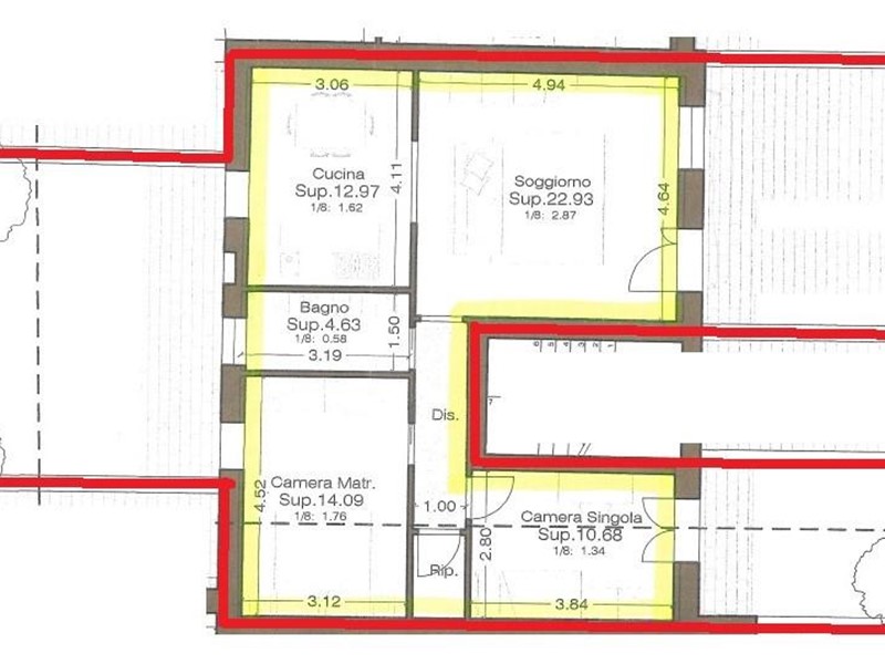 Trilocale in Vendita a Cascina, 330'000&euro;, 75 m²