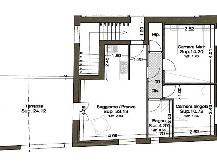 Trilocale in Vendita a Cascina, 290'000&euro;, 65 m²