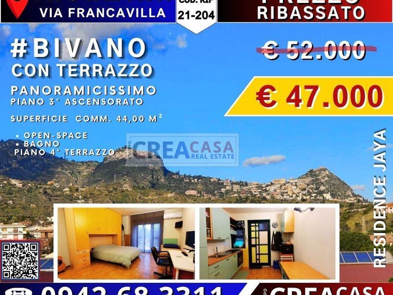 Monolocale in Vendita a Taormina, 47'000&euro;, 44 m²