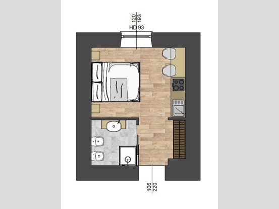 Monolocale in Vendita a Lecco, 90'000€, 25 m²