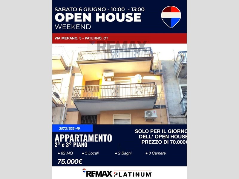 Appartamento in Vendita a Paternò, 75'000&euro;, 82 m²