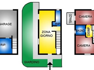 Villetta a schiera in Vendita a Santa Maria a Monte, zona Melone, 300'000&euro;, 90 m², con Box