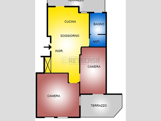 Trilocale in Vendita a Vicenza, 147'000&euro;, 91 m², arredato