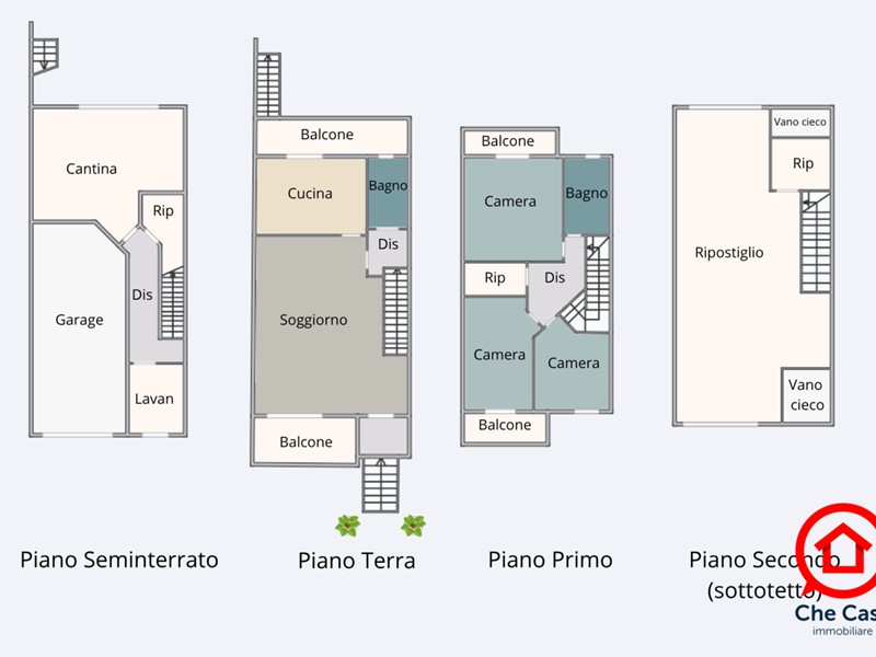 Casa Semi Indipendente in Vendita a Cesena, zona Zona Ospedale, 455'000&euro;, 190 m², arredato, con Box