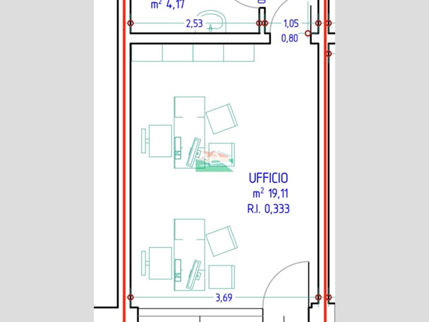 Ufficio in Affitto a Ravenna, 250&euro;, 30 m²