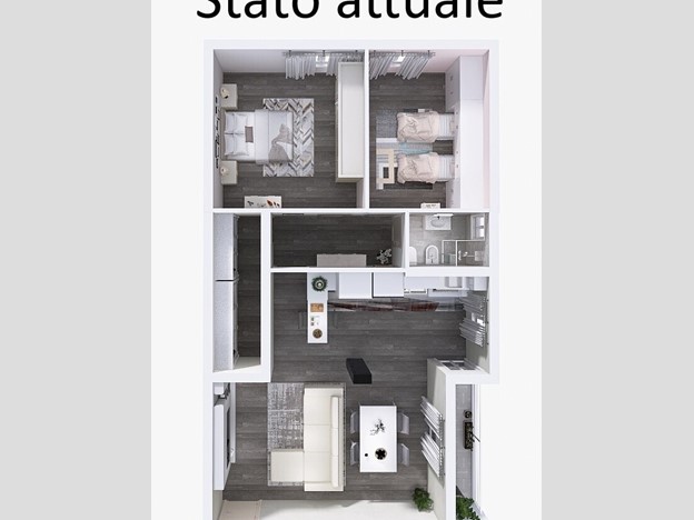 Trilocale in Vendita a Catania, 98'000&euro;, 86 m², con Box