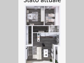 Trilocale in Vendita a Catania, 98'000&euro;, 86 m², con Box