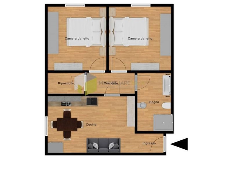 Trilocale in Vendita a Pisa, 250'000€, 70 m²