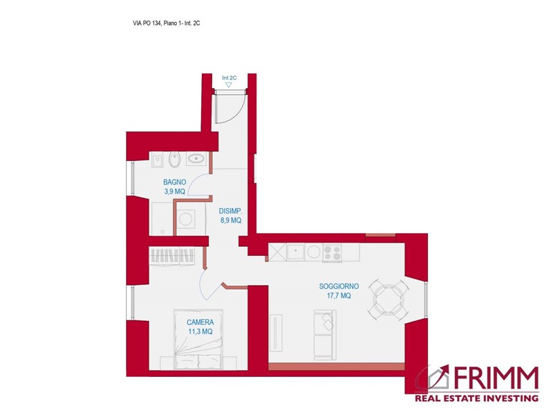 Bilocale in Vendita a Roma, 420'000&euro;, 59 m²