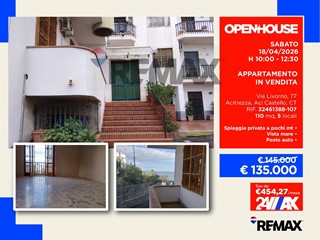 Appartamento in Vendita a Aci Castello, 140'000&euro;, 110 m²