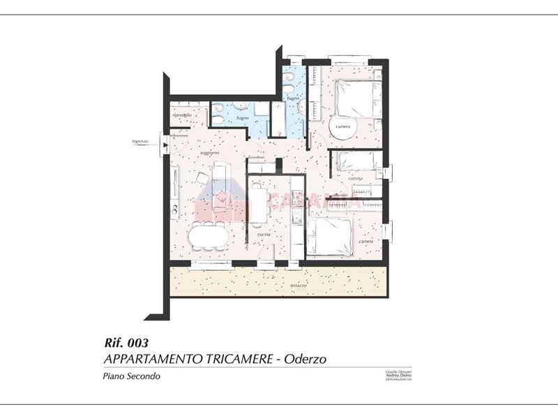 Appartamento in Vendita a Oderzo, 208'000&euro;, 110 m²