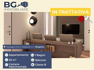 Bilocale in Vendita a Bergamo, 234'000&euro;, 55 m²