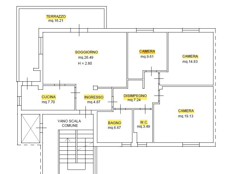 Appartamento in Vendita a Lucca, zona Sant'Anna, 185'000&euro;, 110 m², con Box