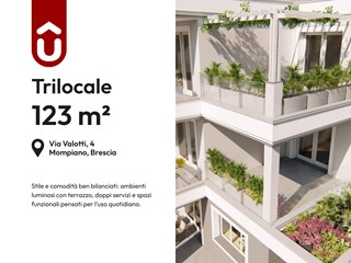 Trilocale in Vendita a Brescia, zona Mompiano, 454'000&euro;, 123 m², con Box