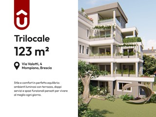 Trilocale in Vendita a Brescia, zona Mompiano, 454'000&euro;, 123 m², con Box
