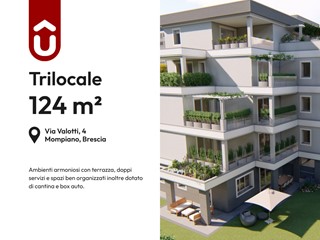 Trilocale in Vendita a Brescia, zona Mompiano, 454'000&euro;, 124 m², con Box