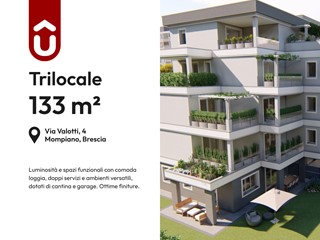 Trilocale in Vendita a Brescia, zona Mompiano, 493'250&euro;, 133 m², con Box
