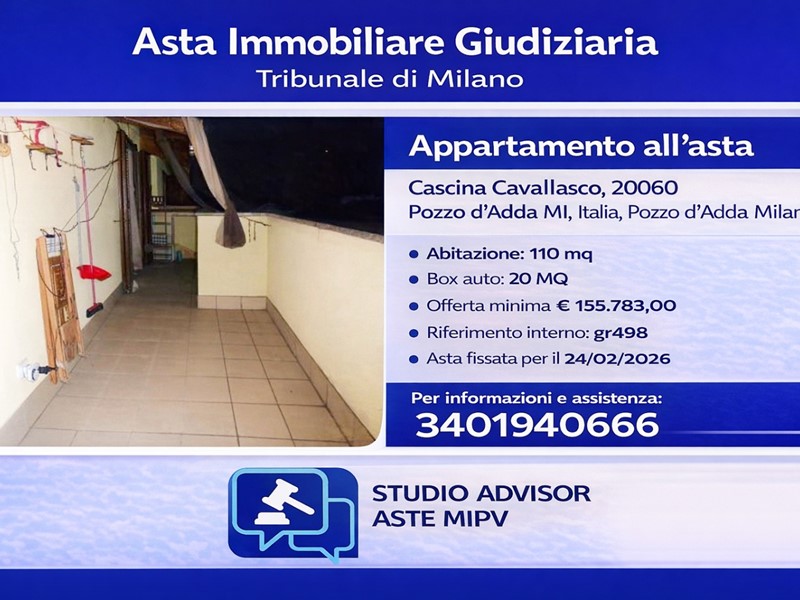 Appartamento in Vendita a Pozzo d'Adda, 155'783&euro;, 110 m², con Box